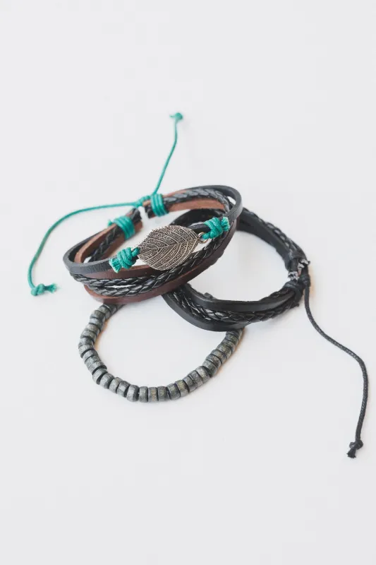 Saddleflower Wrap Bracelet - Black - Pre Order made by Three Bird Nest