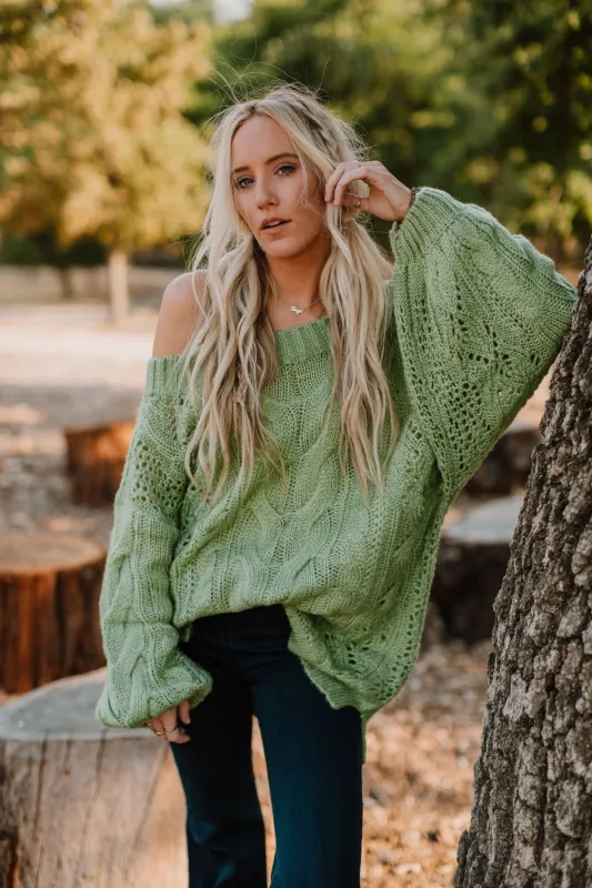 Golden Hour Bubble Sleeve Sweater Dress - Light Green - Pre Order made by Fantastic Fawn