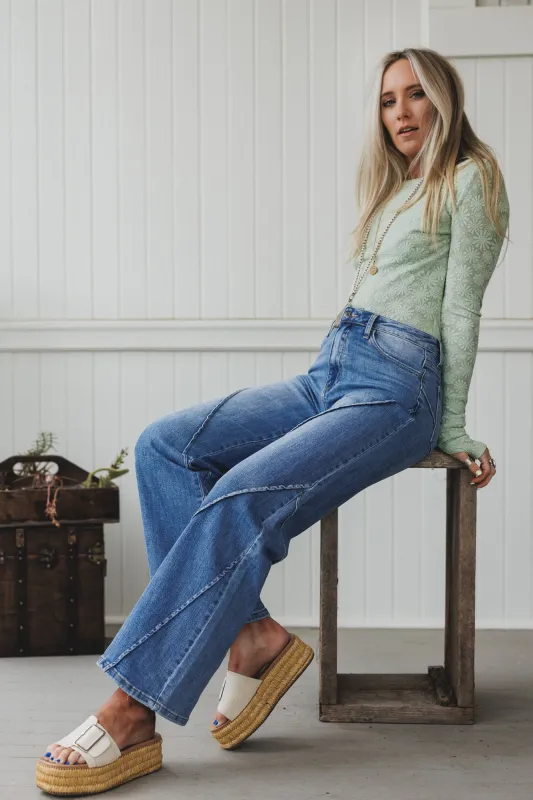 Laguna Wide Leg Jeans - Denim - Pre Order made by AnnieWear