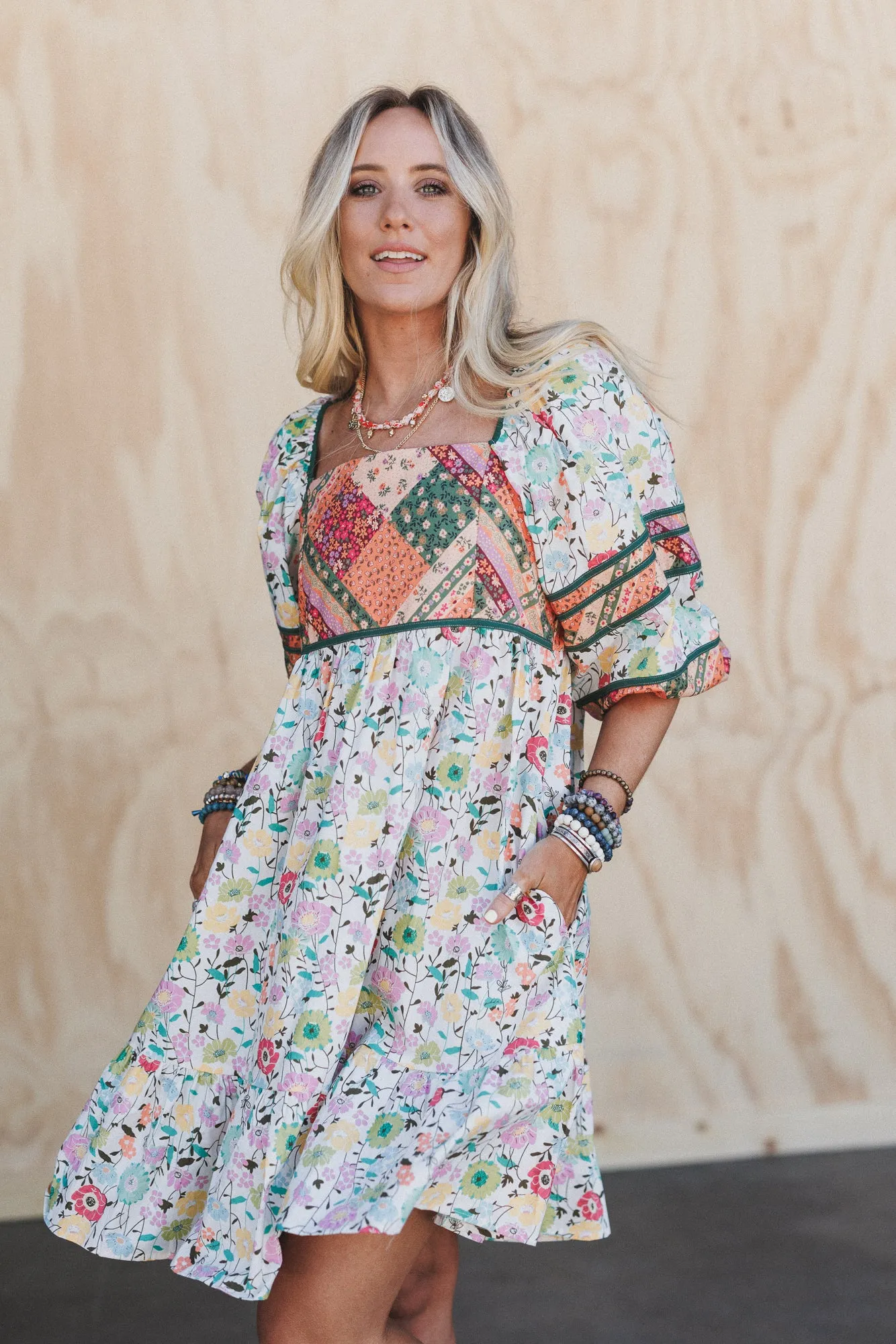 Beyond Boundaries Floral Dress - White - Pre Order sold by Three Bird Nest product image thumbnail 2