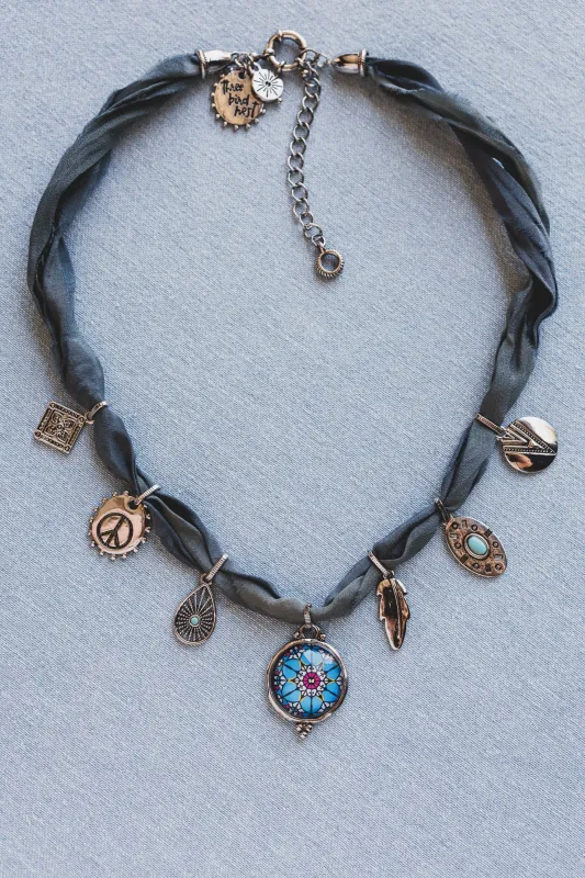 Charm Voyage Necklace - Blue - Pre Order made by Three Bird Nest