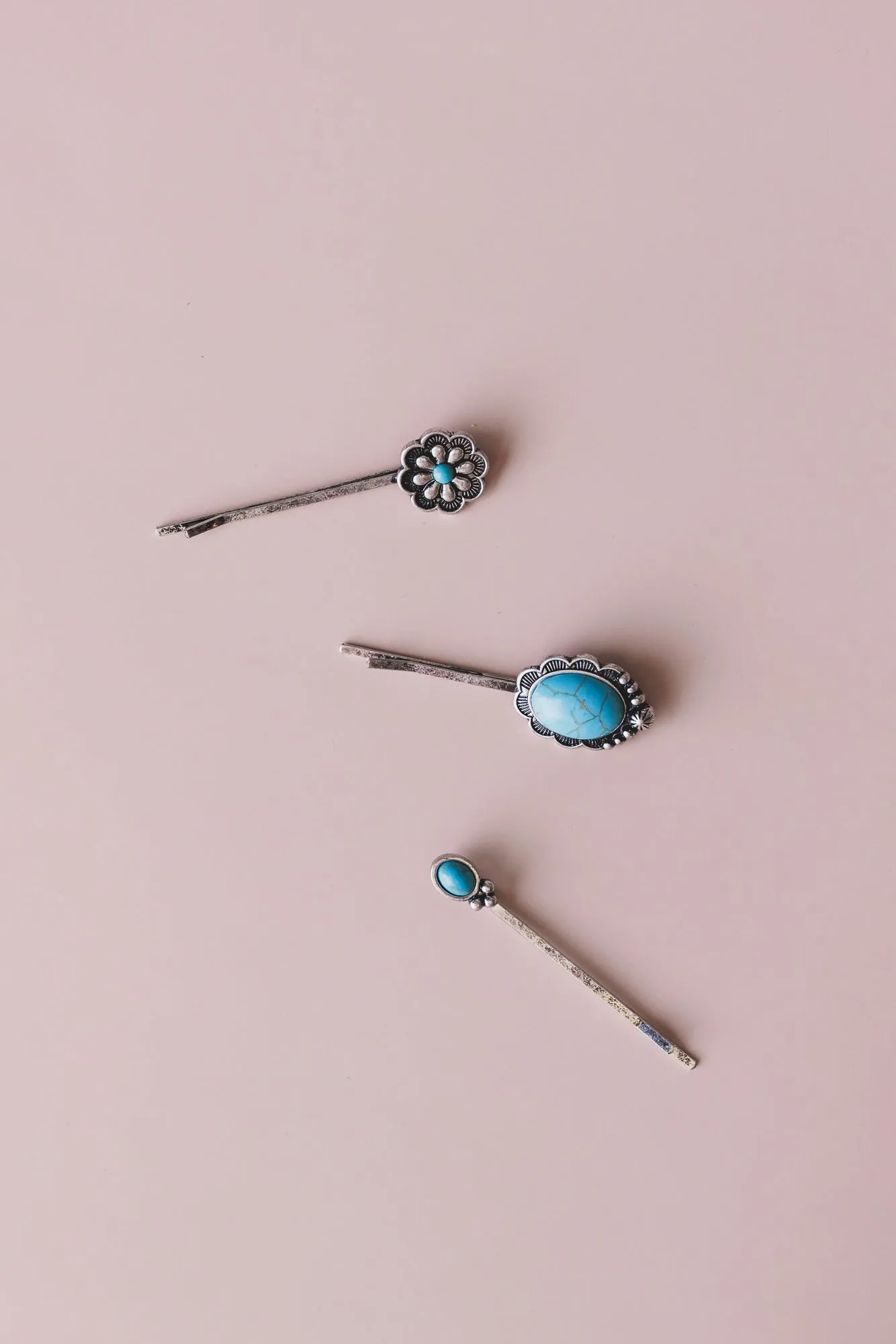 Linger Longer Hair Pin Set - Turquoise - Pre Order sold by Three Bird Nest