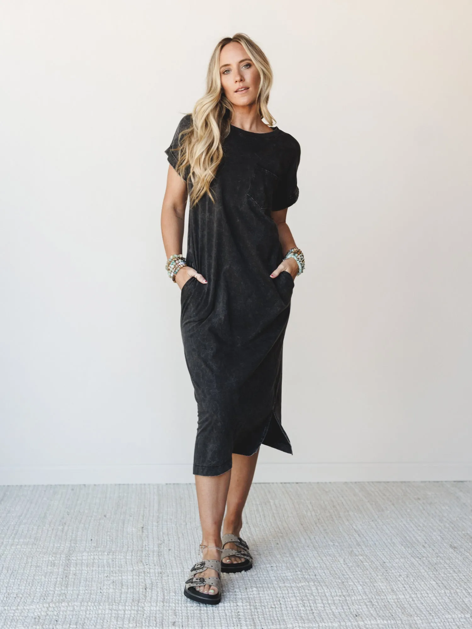 Tee It Up Maxi Tee Dress - Ash Black - Pre Order sold by Three Bird Nest