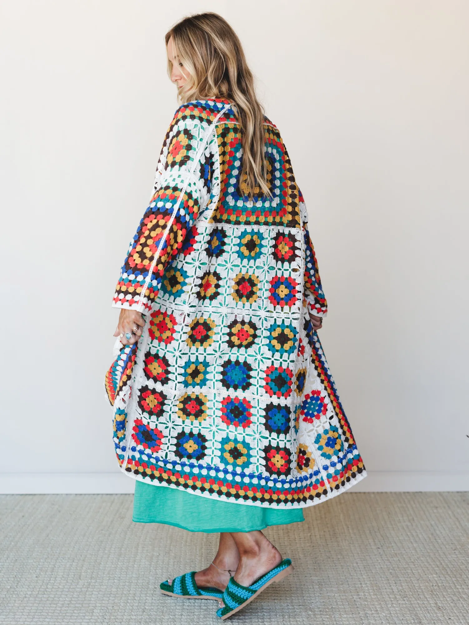 The Nest Soulful Wanderer Crochet Duster - Vivid Multi sold by Three Bird Nest product image thumbnail 3