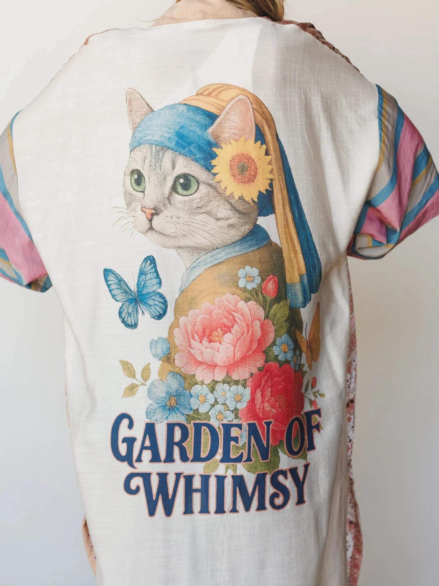 Garden Of Whimsy Kimono - Natural Multi sold by Three Bird Nest product image thumbnail 3