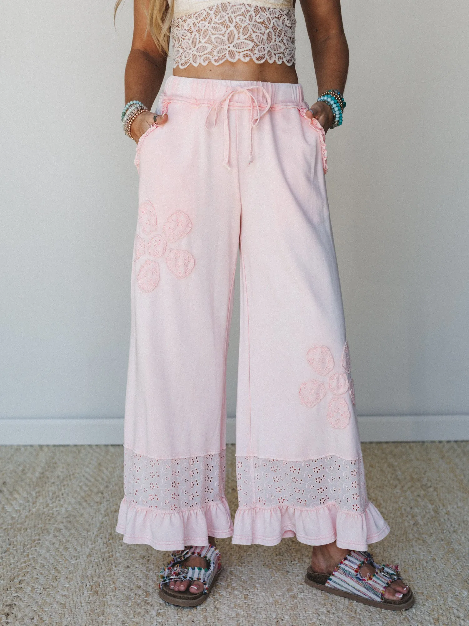 New Hour Pants - Ice Pink sold by Three Bird Nest