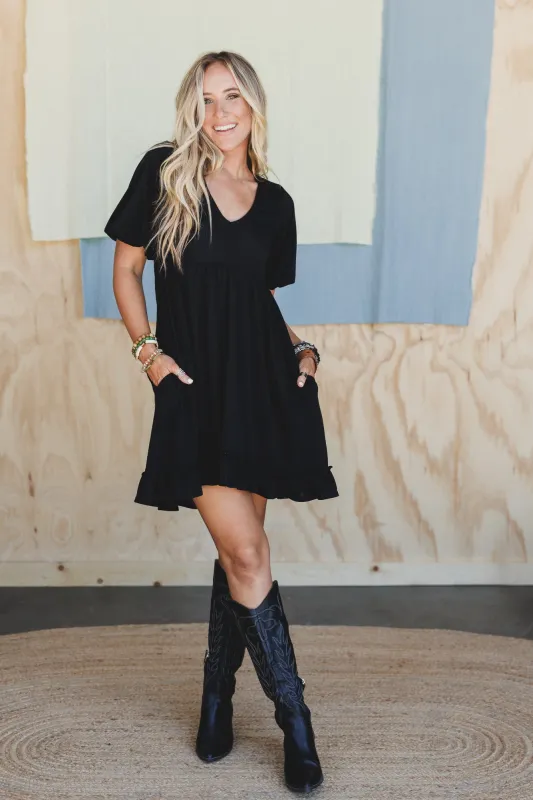 The Nest Best Intentions Dress - Black - Pre Order made by Three Bird Nest
