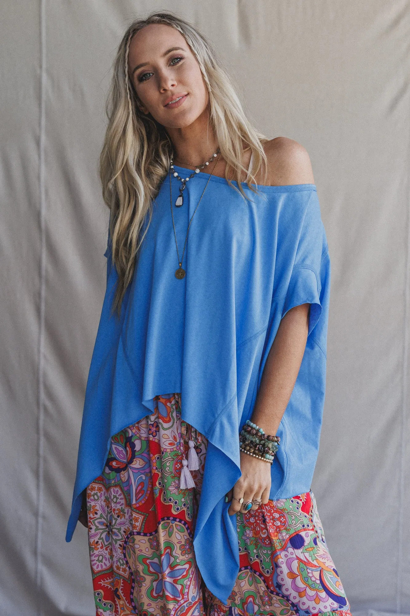 Wanderlight Top - Blue - Pre Order sold by Three Bird Nest