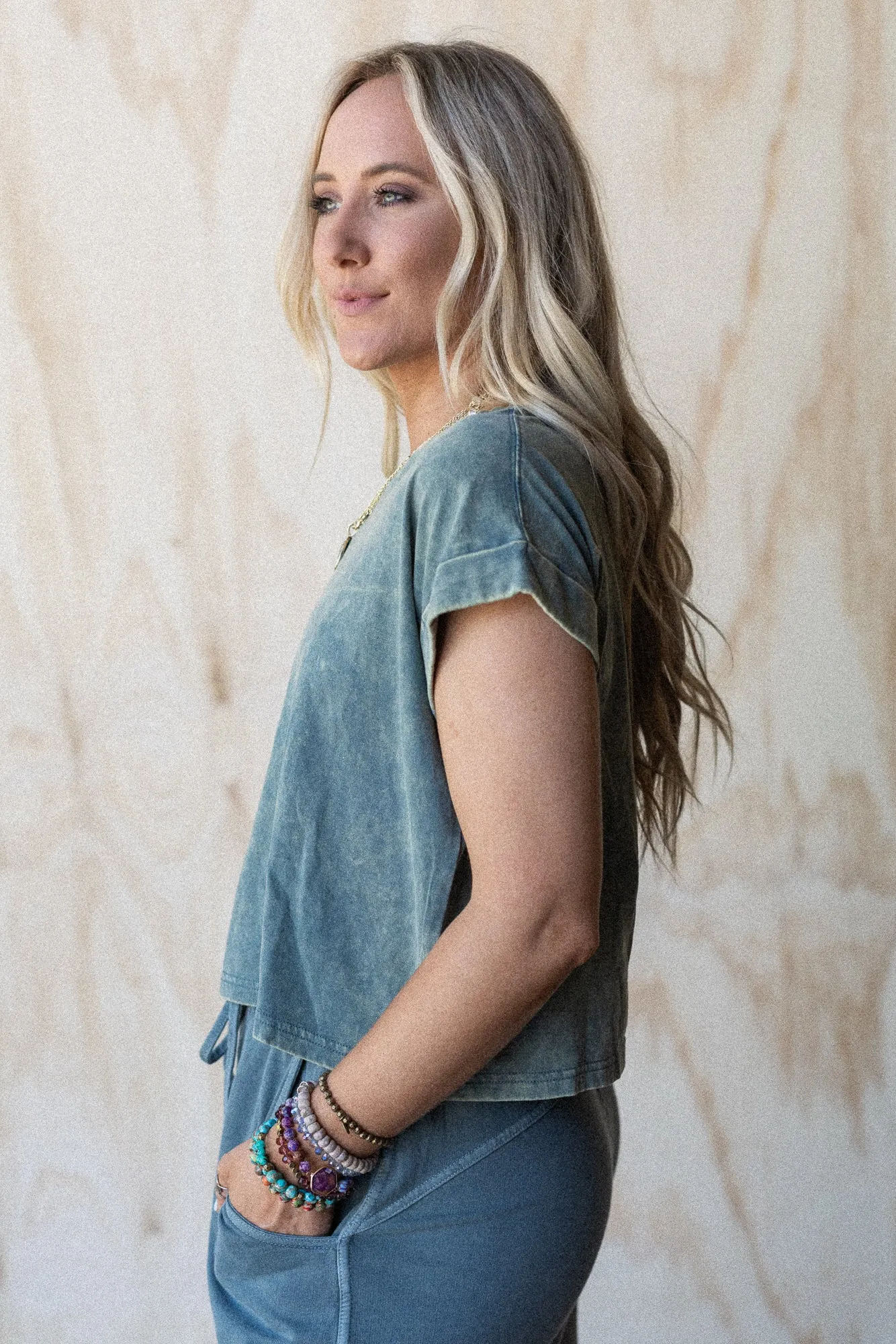 Basic Charm Short Sleeve Top - Jade sold by Three Bird Nest product image thumbnail 3