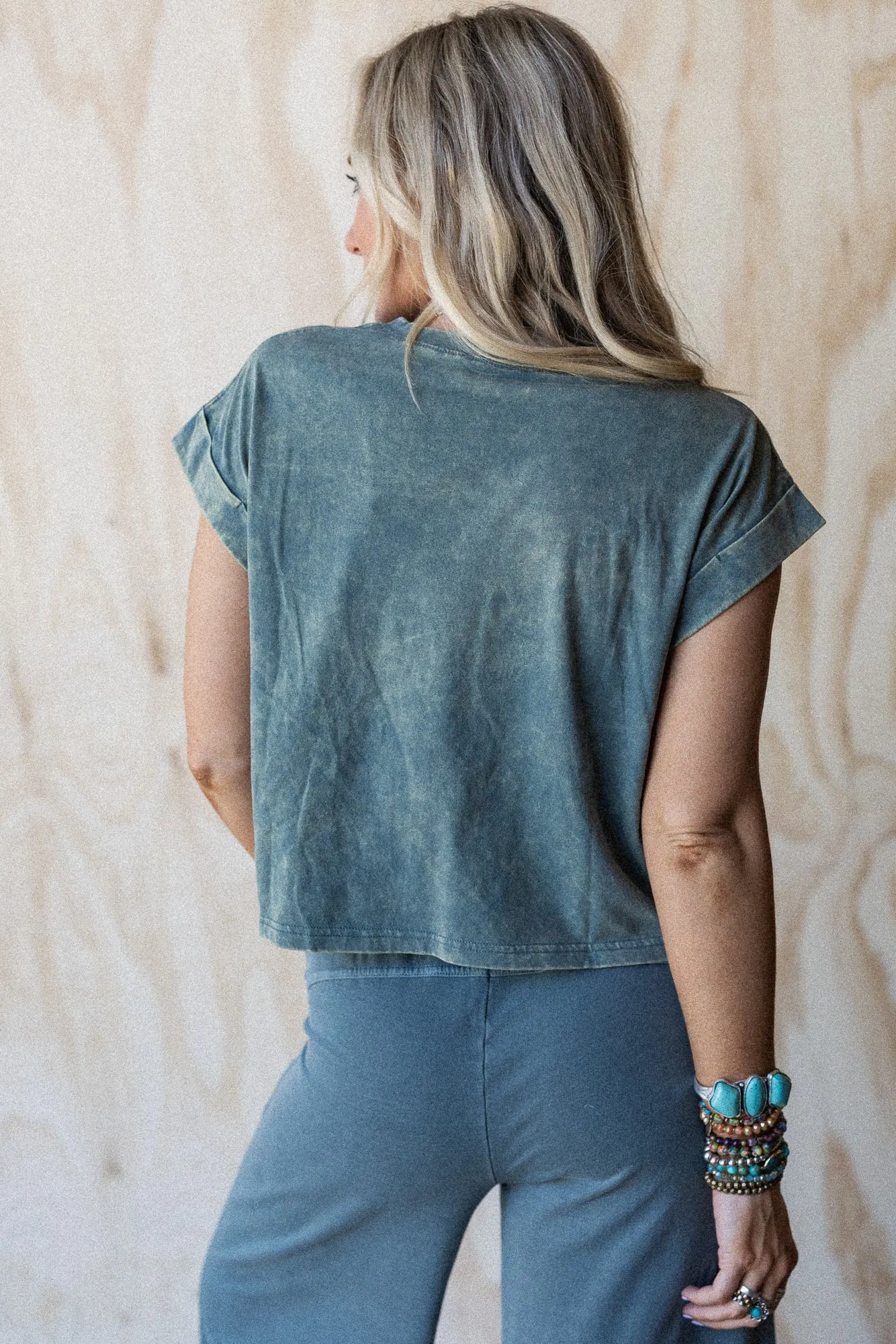 Basic Charm Short Sleeve Top - Jade sold by Three Bird Nest product image thumbnail 4