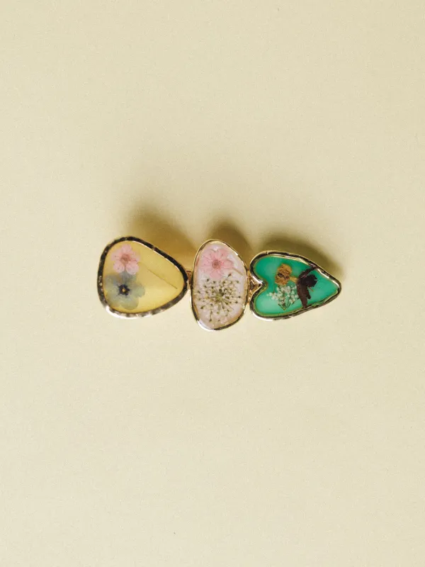 Petals Of Past Hair Clip - Multi - Pre Order made by ZAD