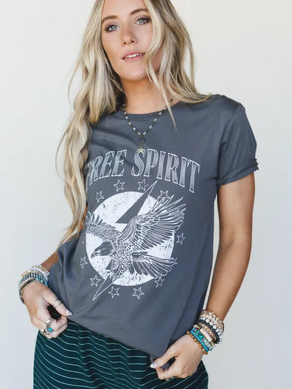 The Nest Freedom Spark Graphic Tee - Charcoal - Pre Order made by Three Bird Nest