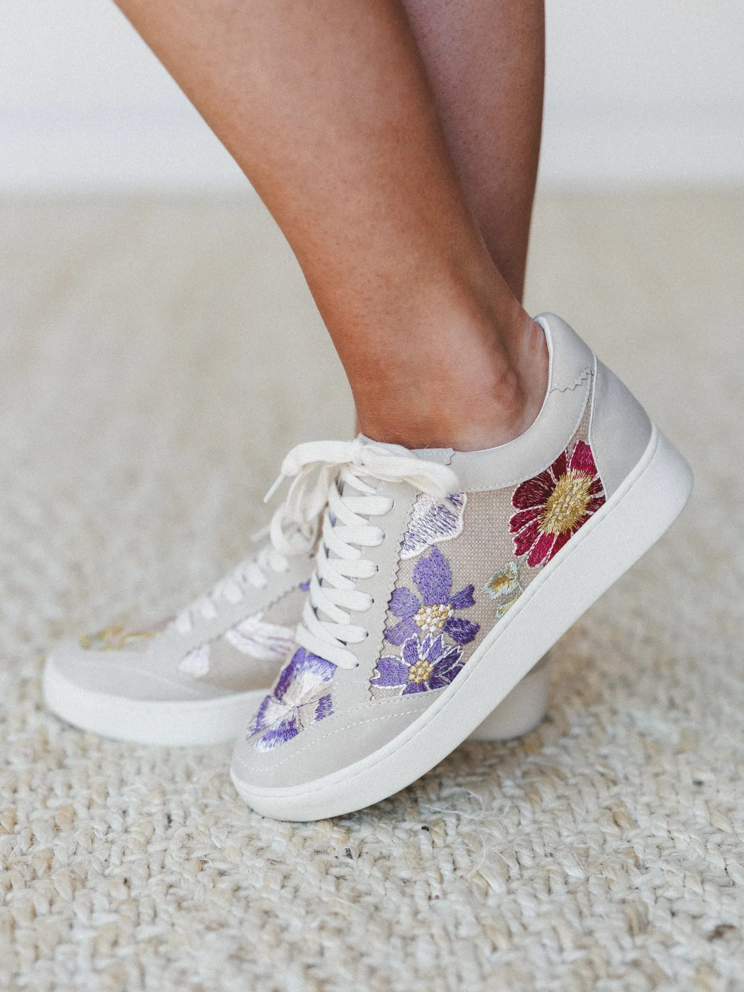 Tammi Sneaker - Light Grey Floral sold by Three Bird Nest product image thumbnail 2