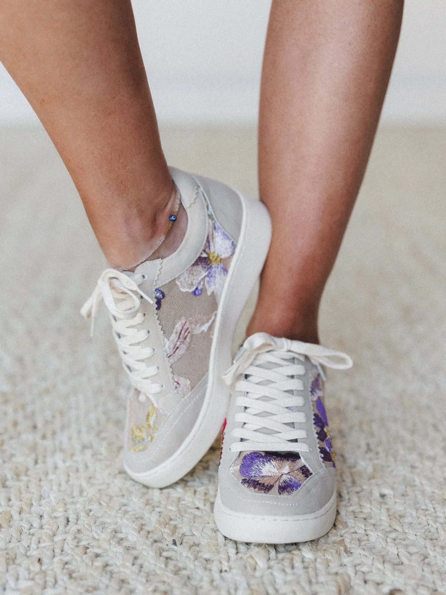 Tammi Sneaker - Light Grey Floral sold by Three Bird Nest product image thumbnail 4