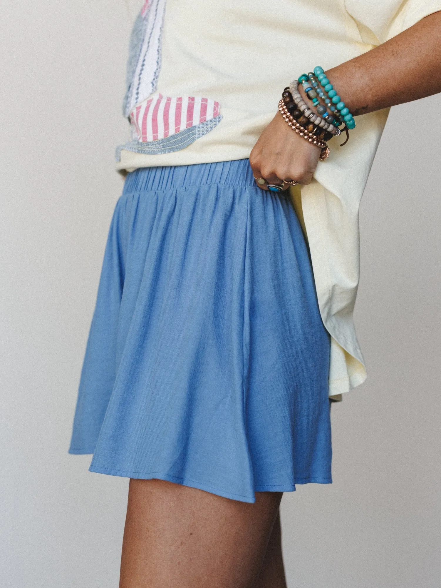Glow of Love Shorts - Dusty Blue sold by Three Bird Nest product image thumbnail 2