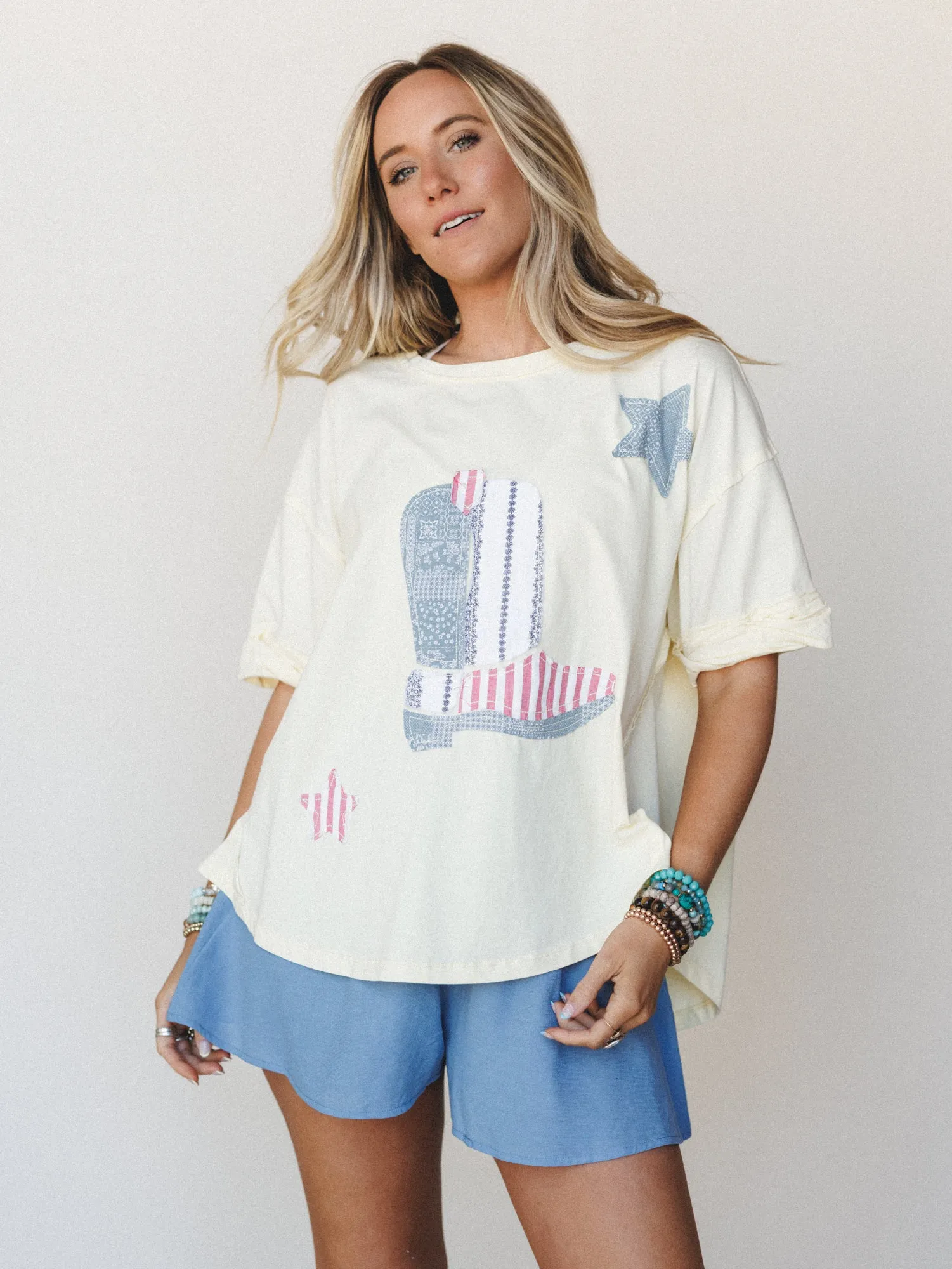 Glow of Love Shorts - Dusty Blue sold by Three Bird Nest product image thumbnail 3