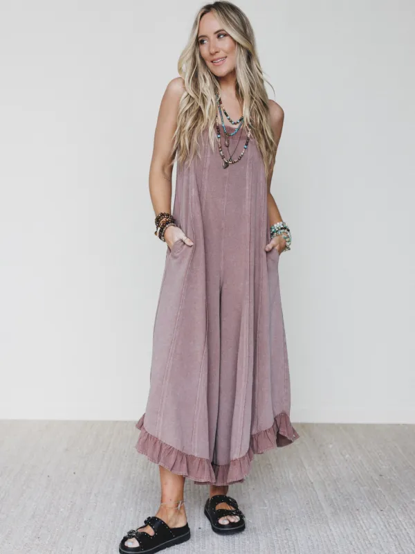 Wild Sun Jumpsuit - Coffee - Pre Order made by mittoshop