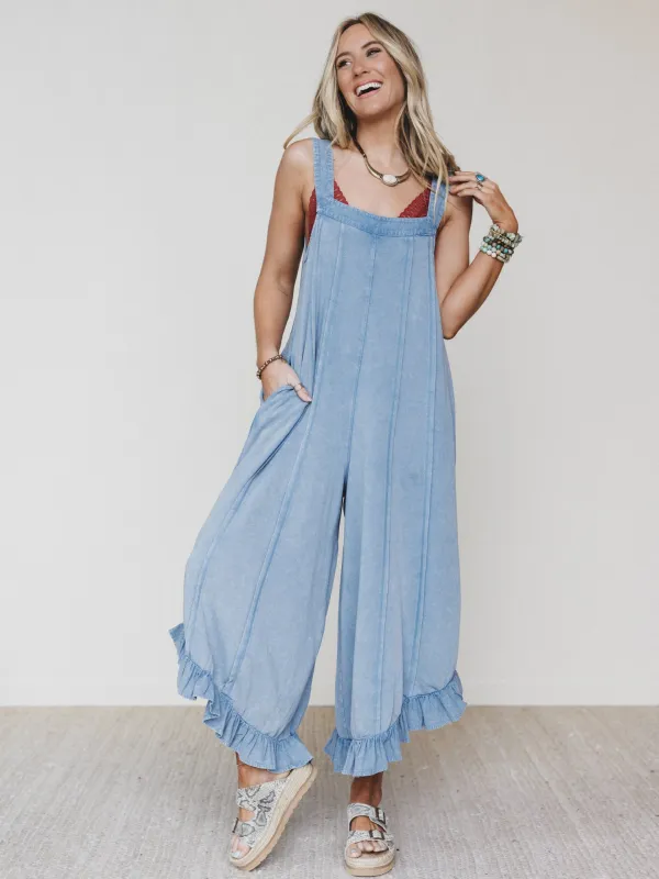 Wild Sun Jumpsuit - Dusty Blue - Pre Order made by mittoshop