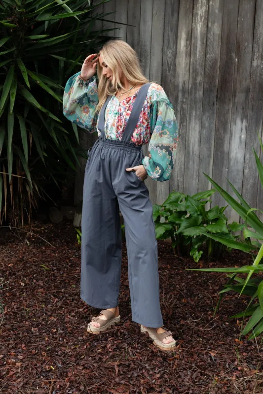 Garland Wide Leg Jumpsuit - Navy - Pre Order made by Listicle