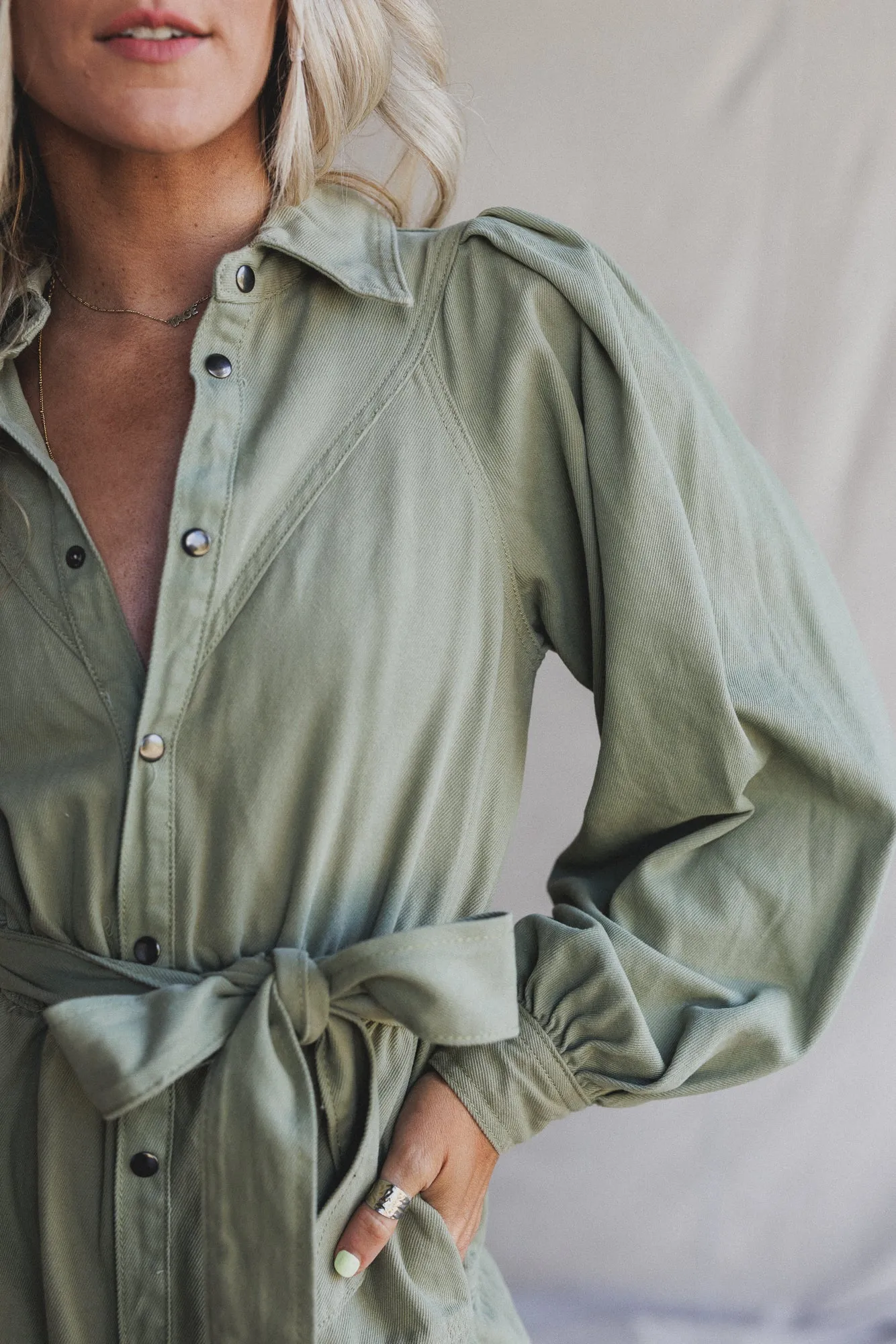 Western Luck Maxi Dress - Olive - Pre Order sold by Three Bird Nest product image thumbnail 2