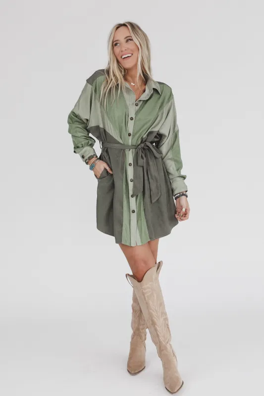 The Sades Belted Tunic Dress - Olive - Pre Order made by AnnieWear