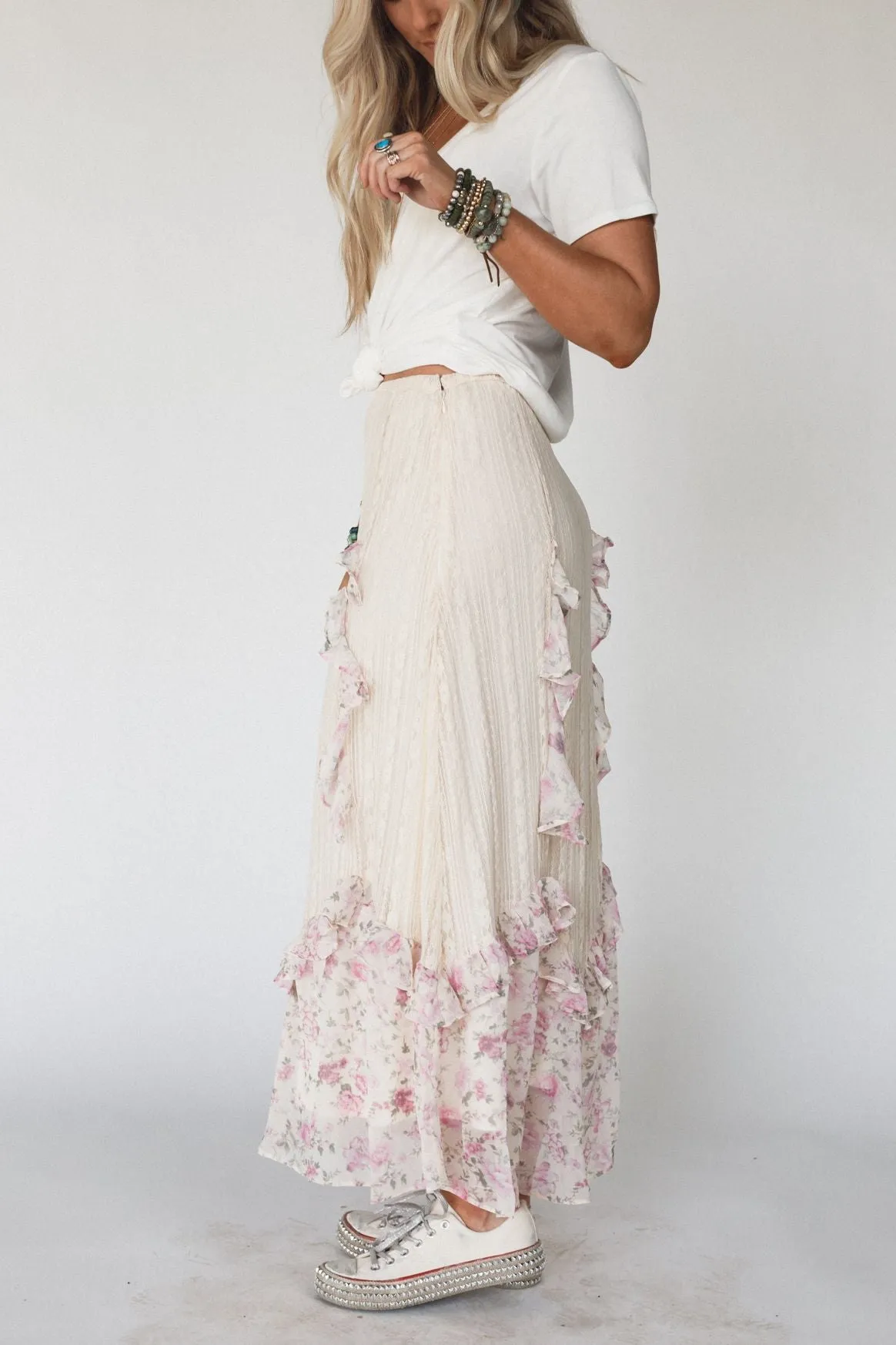 Violet Daze Lace Maxi Skirt - Pink - Pre Order sold by Three Bird Nest