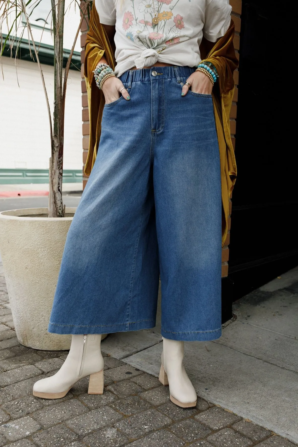Frontier Flare Jeans - Medium Wash - Pre Order sold by Three Bird Nest product image thumbnail 2