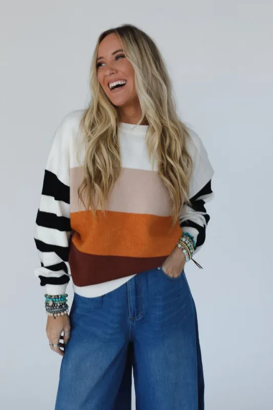 Estoria Striped Sweater - Beige - Pre Order made by Bluivy