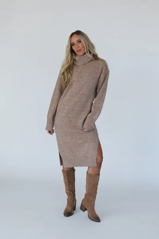 Rustic Grace Sweater Dress - Latte - Pre Order made by Bluivy