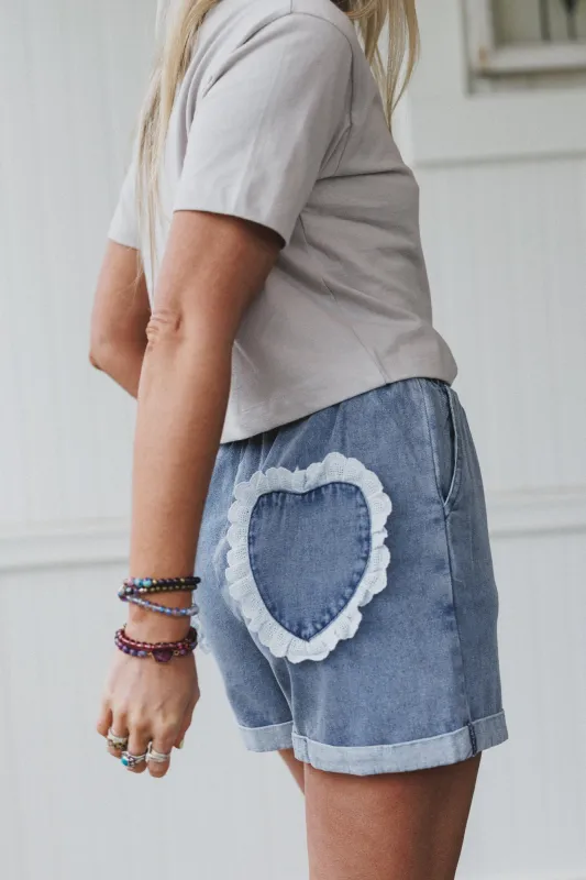 Cherish Me Shorts - Light Denim - Pre Order made by Davi & Dani