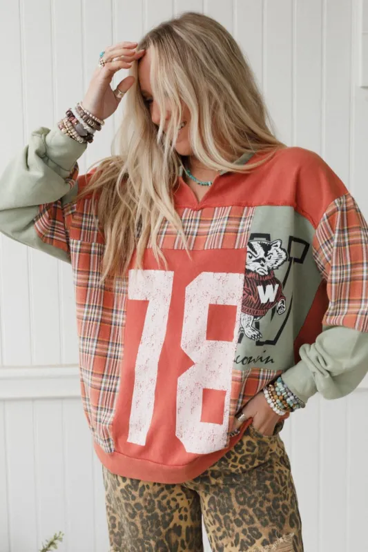 Retro Chill Color Block Top - Rust - Pre Order made by Blue B