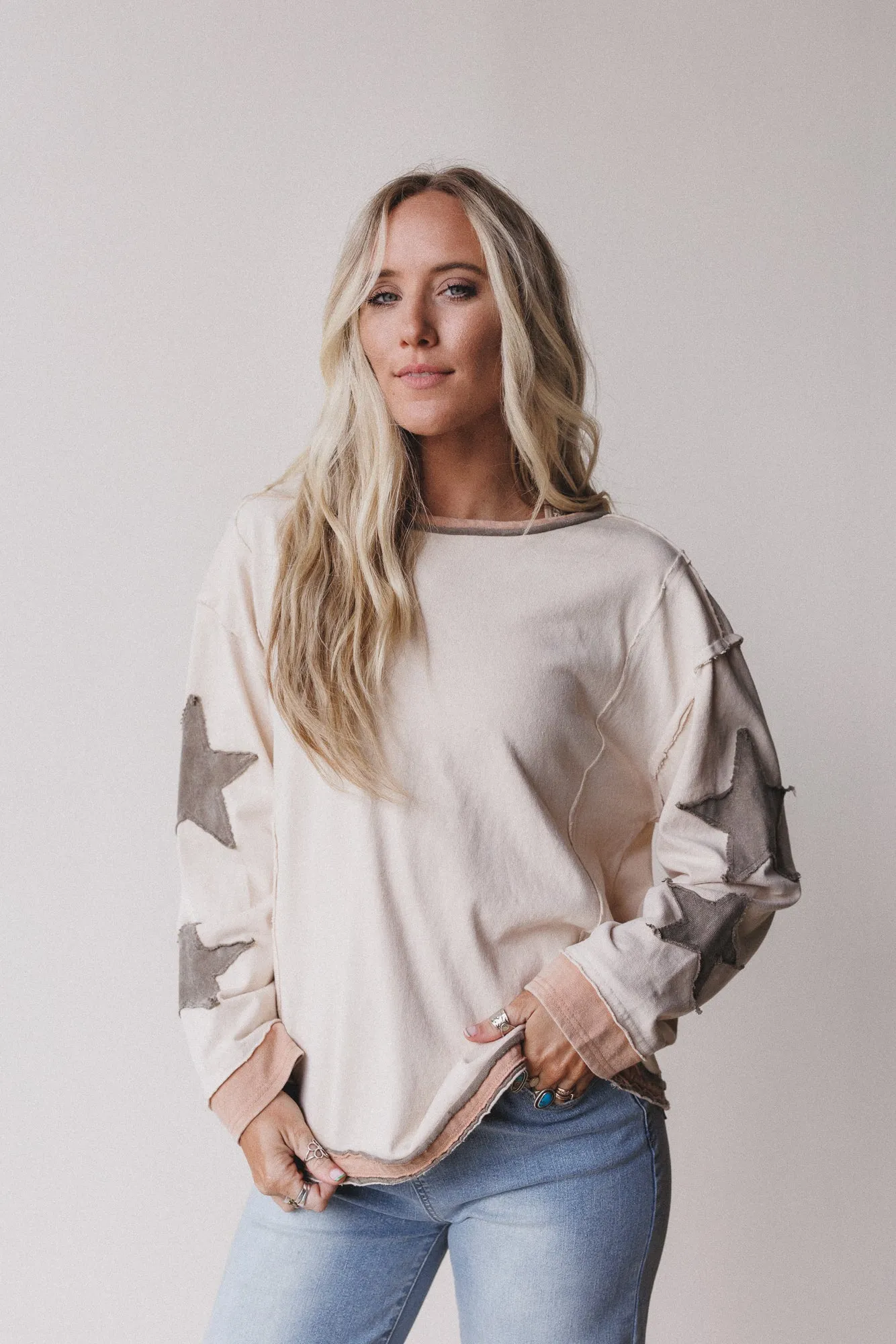 Starry Society Pullover - Oatmeal - Pre Order sold by Three Bird Nest product image thumbnail 2
