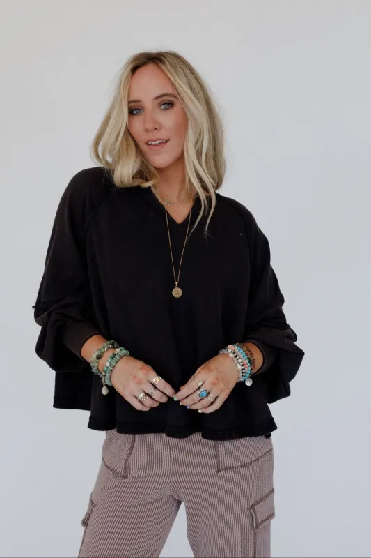 Demri Pullover Top - Charcoal - Pre Order made by Inloom