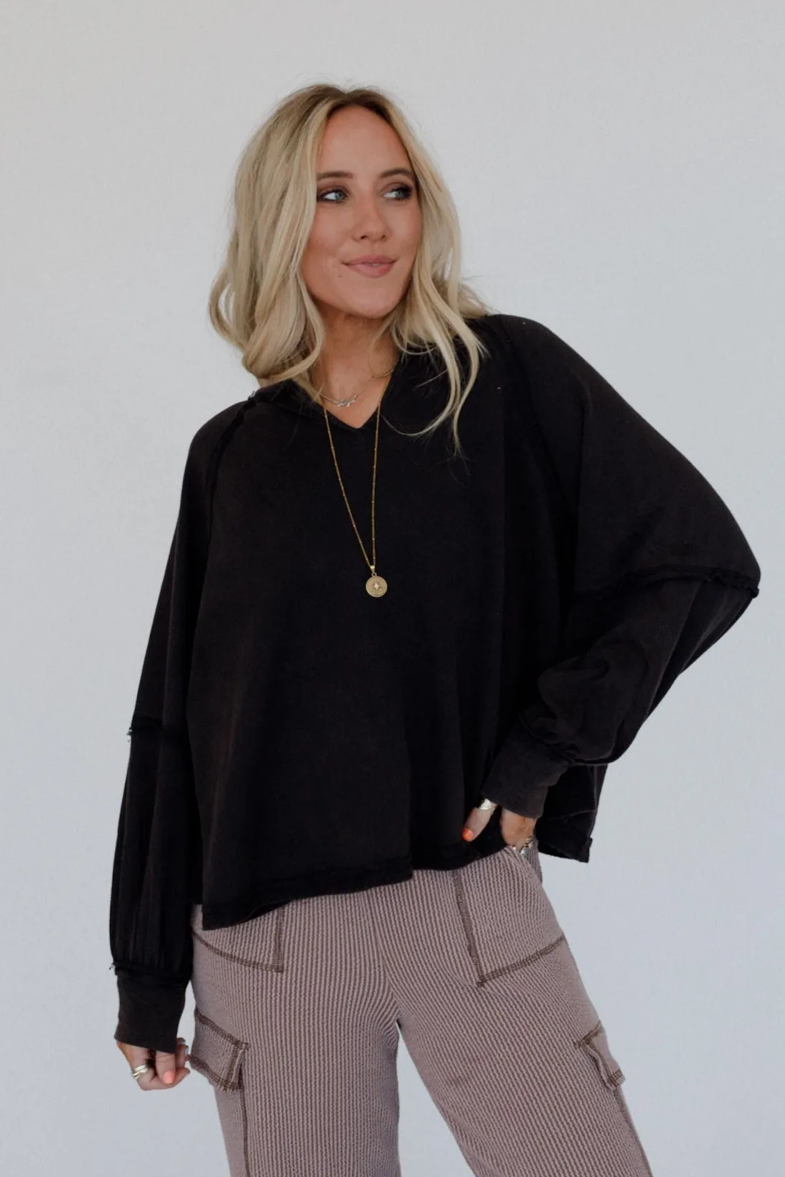 Demri Pullover Top - Charcoal - Pre Order sold by Three Bird Nest product image thumbnail 2