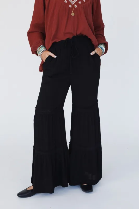 Rebel Heart Tiered Pants - Black - Pre Order made by Bluivy