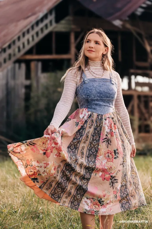 Spring Song Midi Dress - Pink Multi - Pre Order made by Davi & Dani
