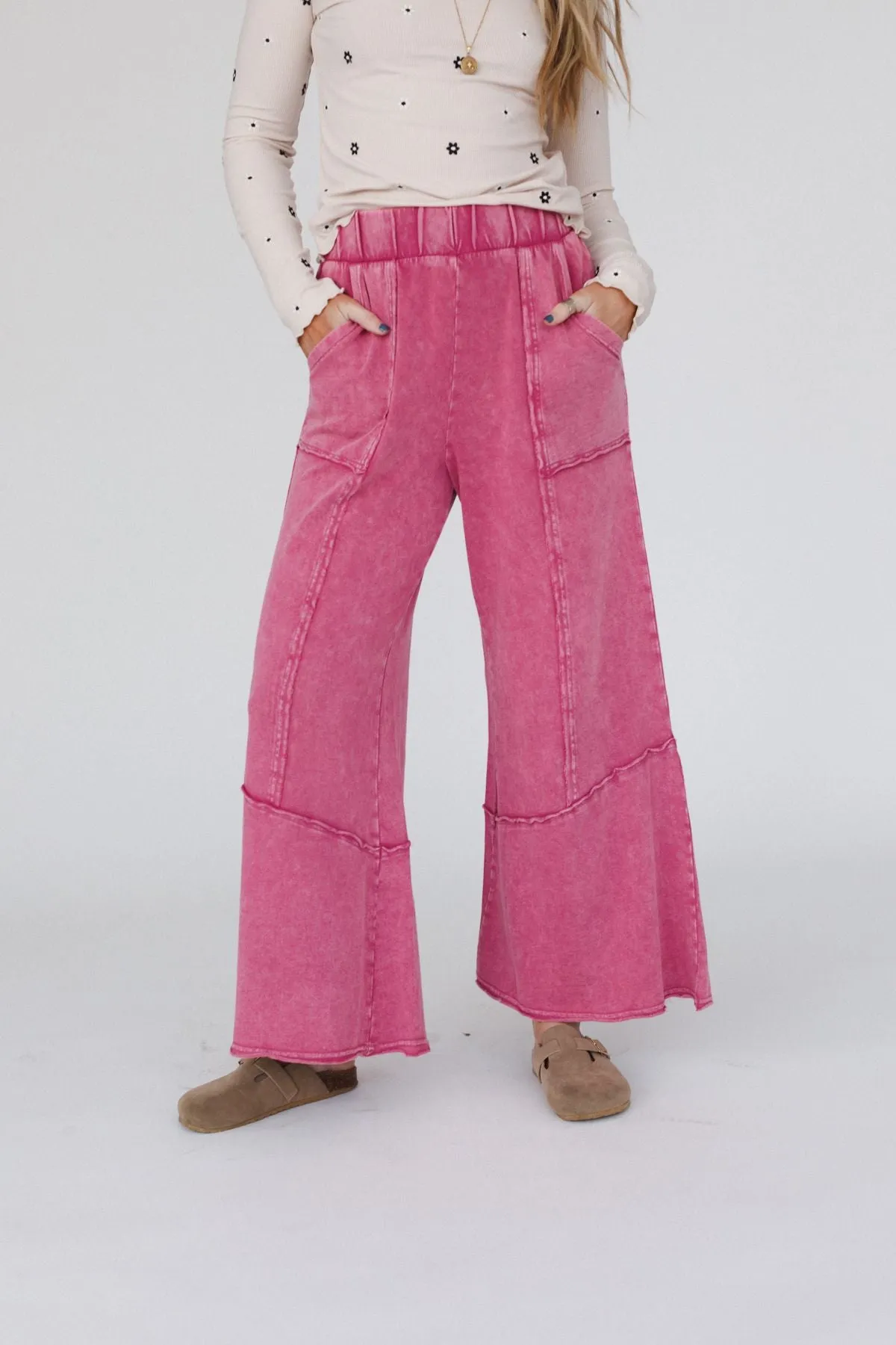 The Nest Sunset Shore Wide Leg Pants - Rose Petal - Pre Order sold by Three Bird Nest product image thumbnail 2