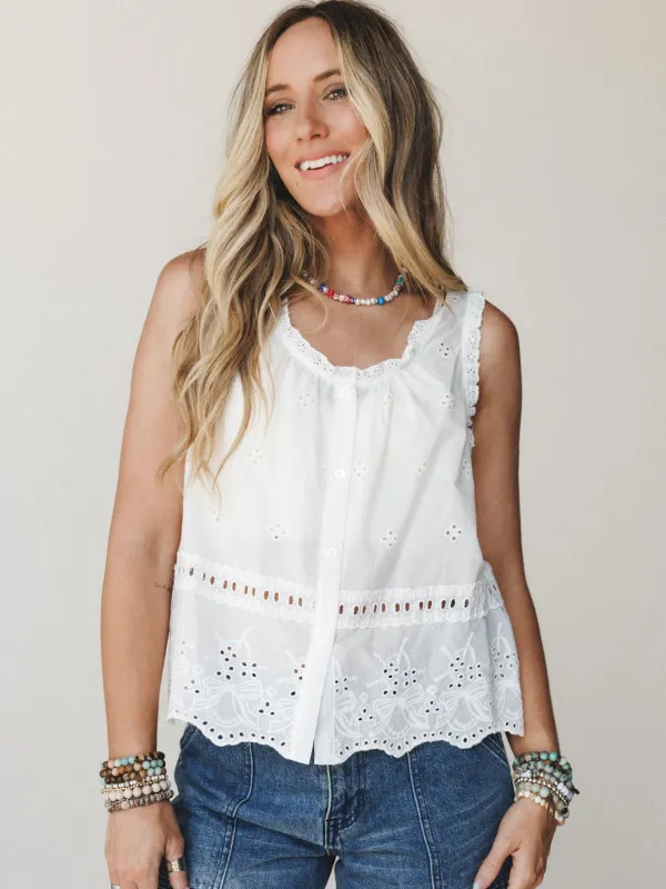 Meadow Keeper Blouse - White made by mittoshop