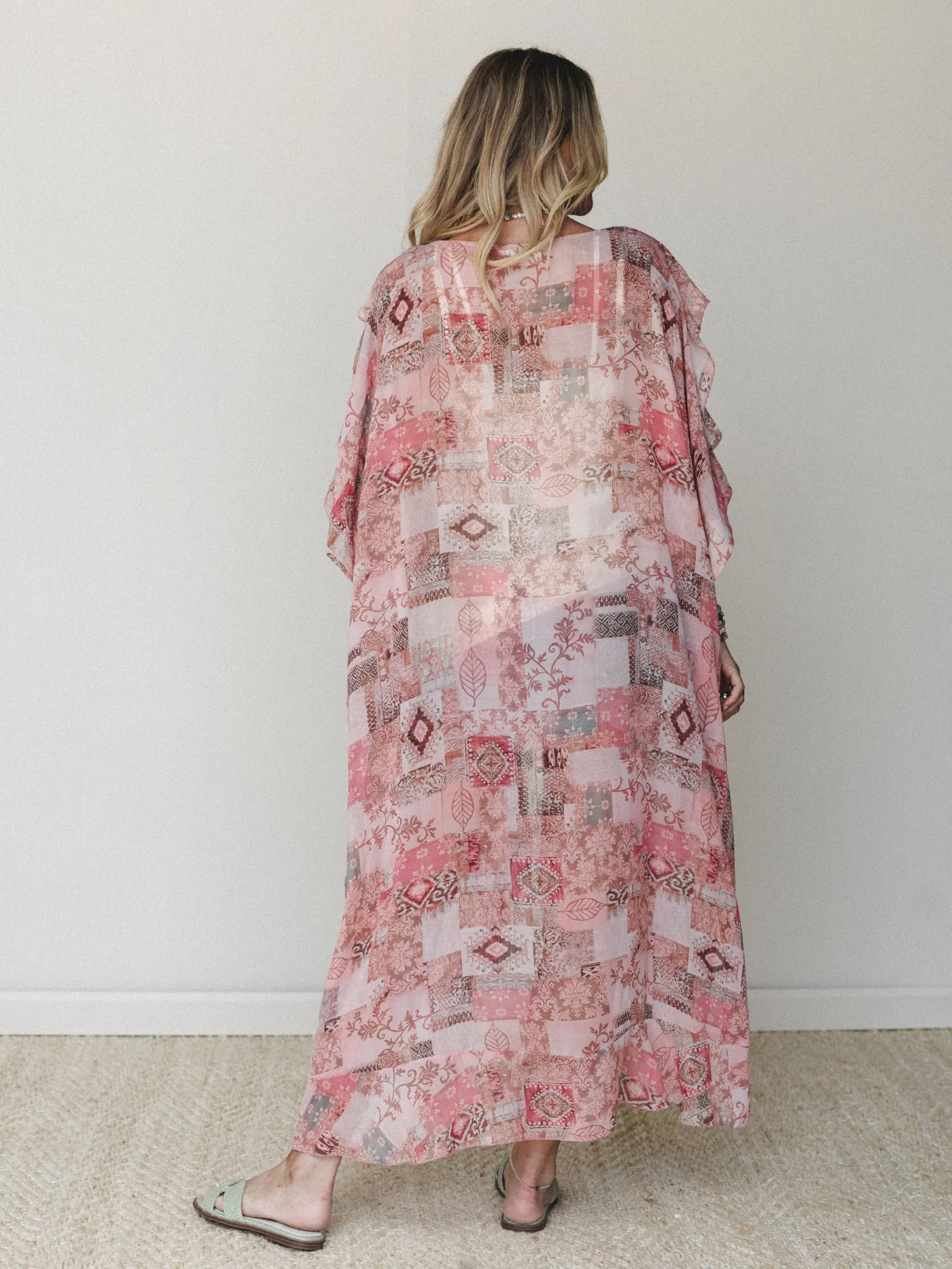 Sunset Petals Kimono - Pink sold by Three Bird Nest product image thumbnail 5