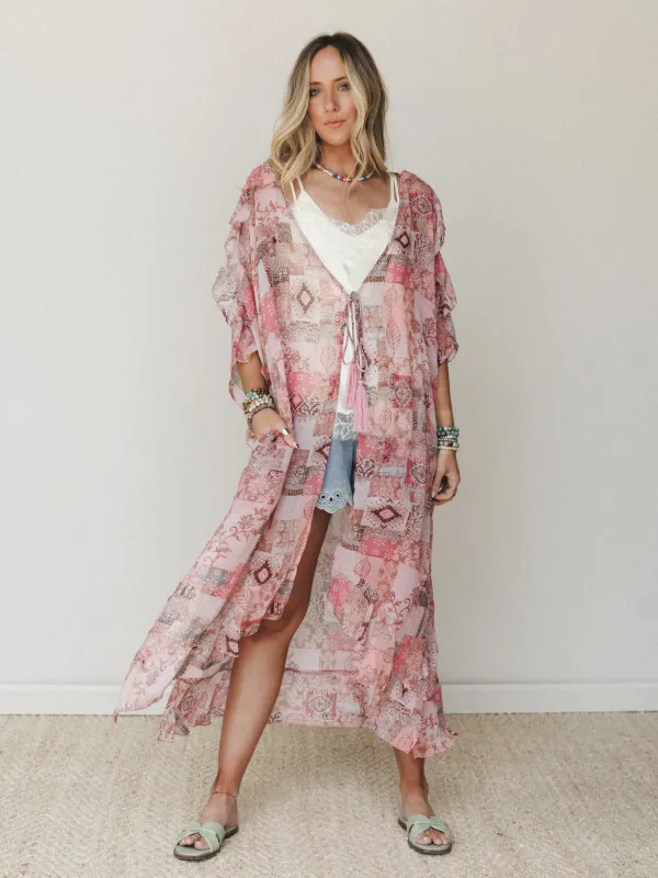 Sunset Petals Kimono - Pink made by Davi & Dani