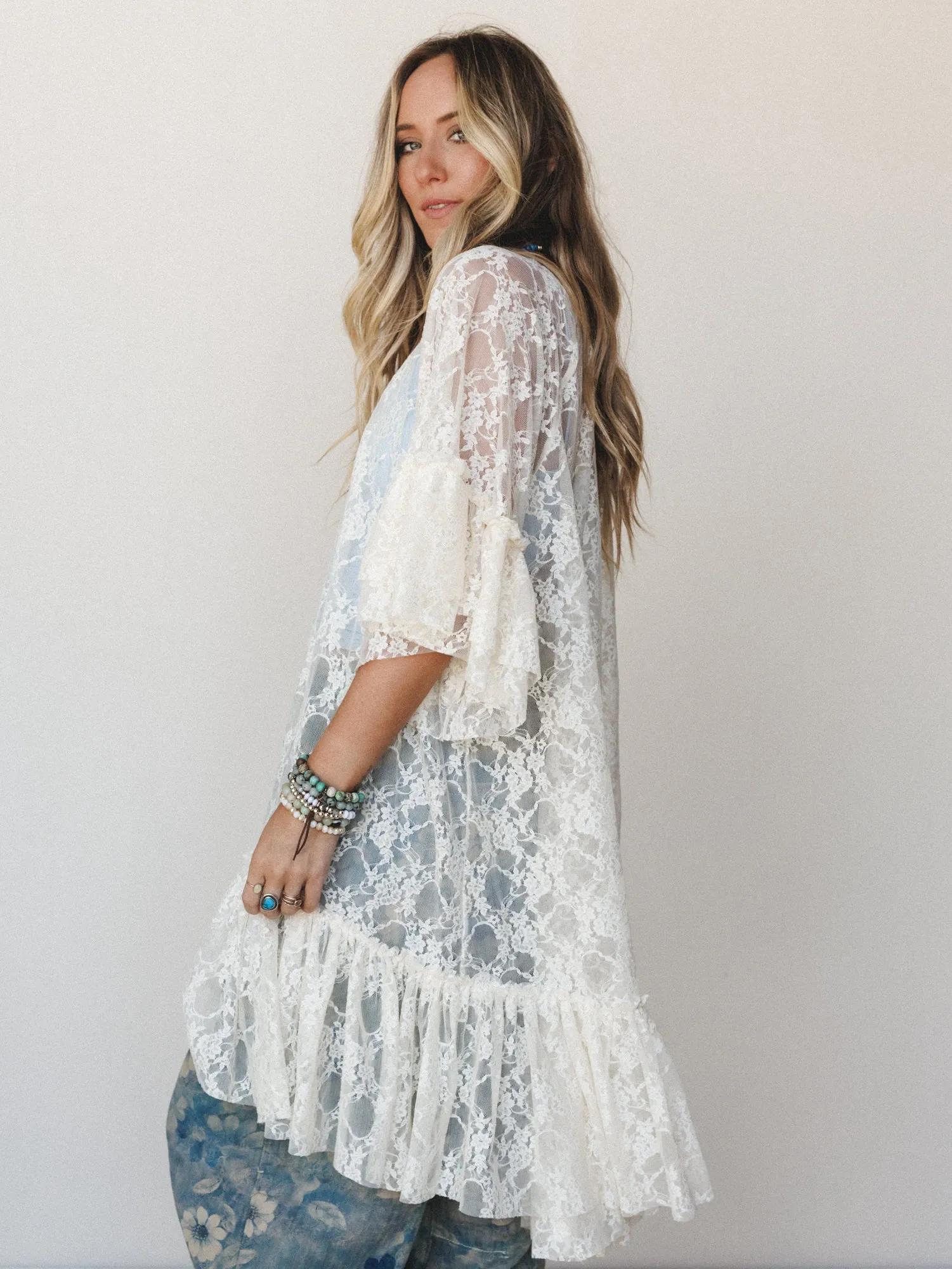 Days in Love Lace Layering Dress - Cream sold by Three Bird Nest product image thumbnail 4