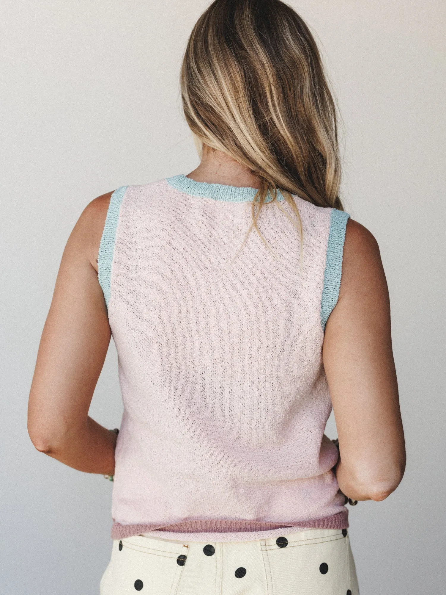 Favorite Things Knitted Tank - Peach sold by Three Bird Nest product image thumbnail 4