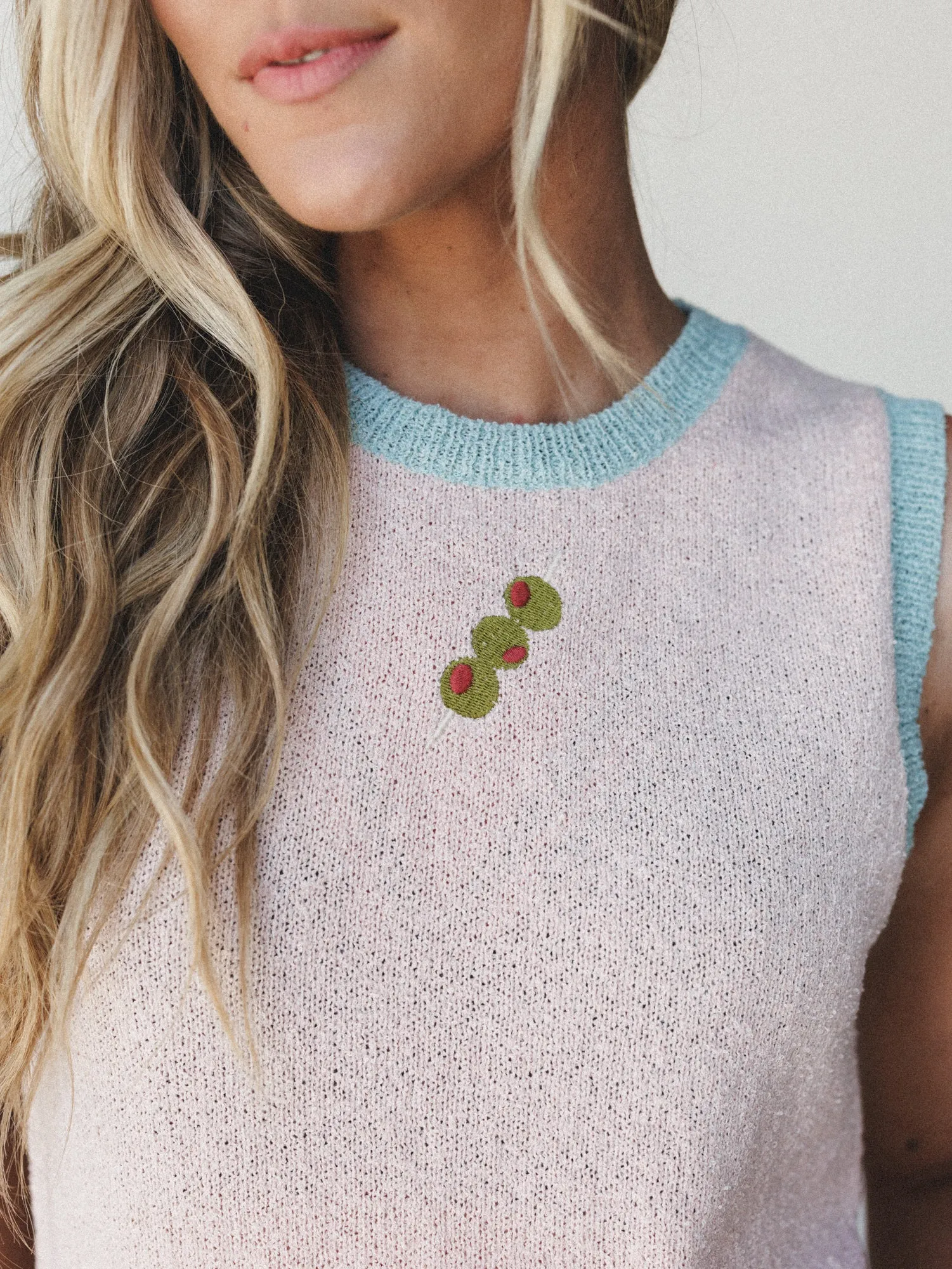 Favorite Things Knitted Tank - Peach sold by Three Bird Nest product image thumbnail 2