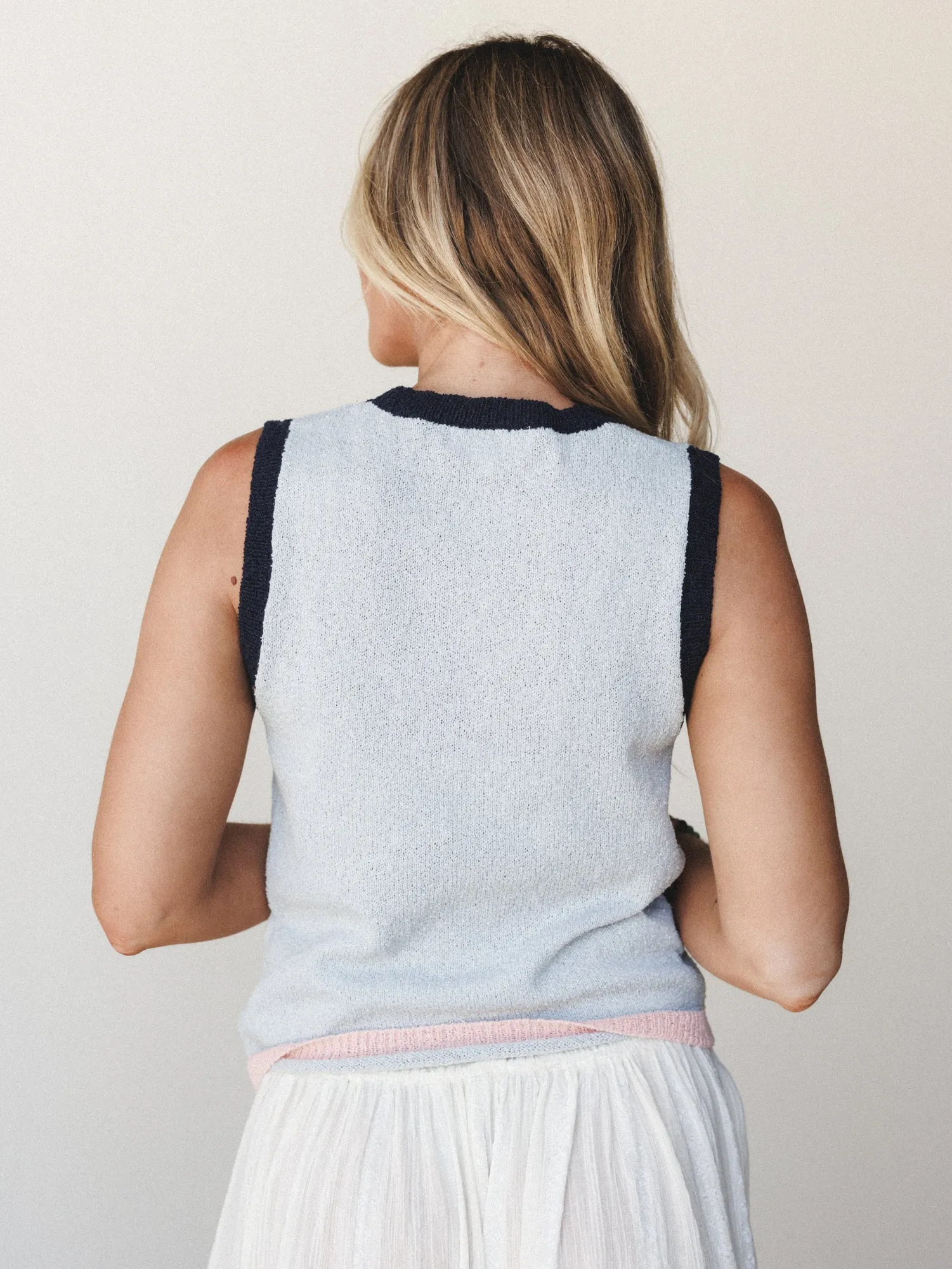 Favorite Things Knitted Tank - Pale Blue sold by Three Bird Nest product image thumbnail 4