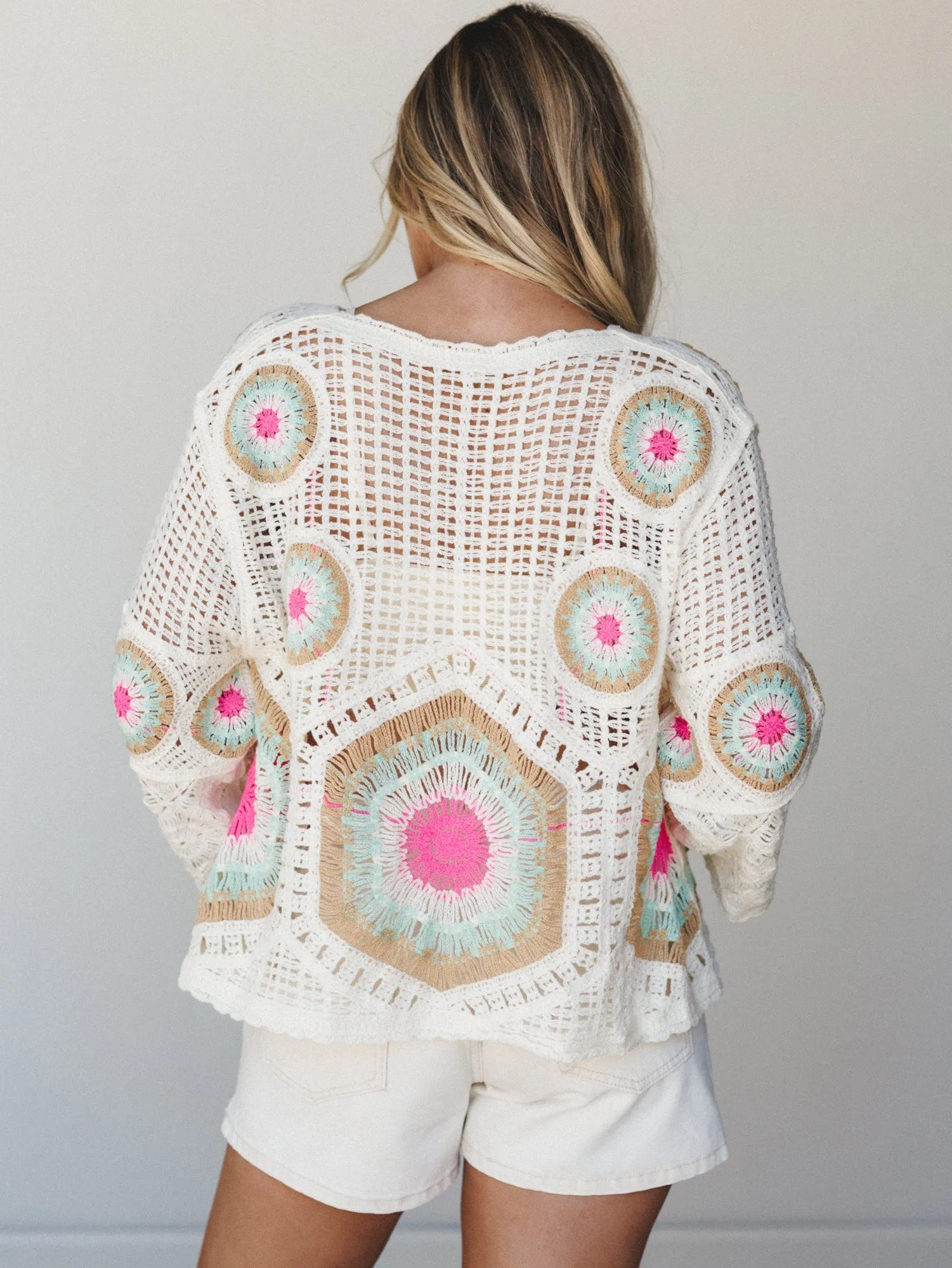 Aurelia Crochet Top - Cream Sage sold by Three Bird Nest product image thumbnail 5