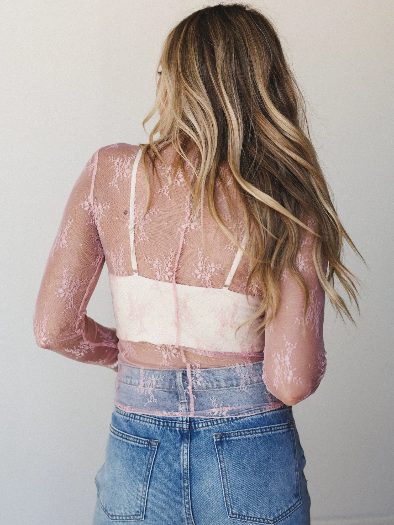 In Love with Lace Layering Top - Blush sold by Three Bird Nest product image thumbnail 4