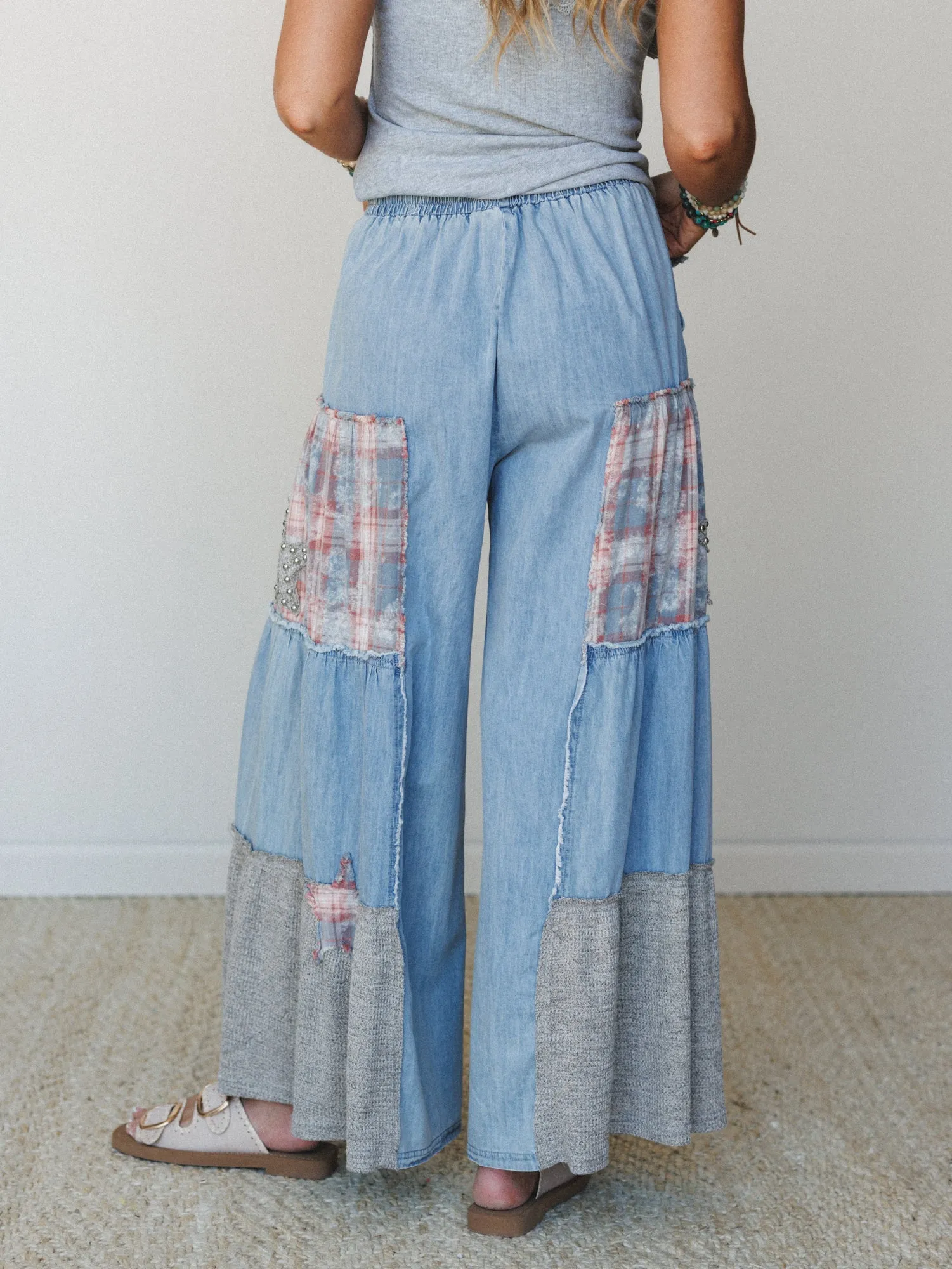 Star Keeper Pants - Light Denim Multi sold by Three Bird Nest product image thumbnail 5