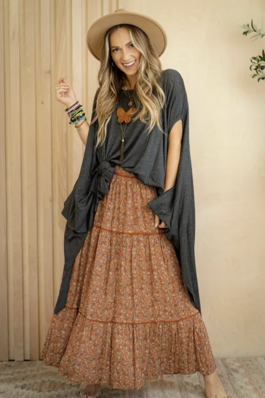 The Wren Tunic - Charcoal - Pre Order made by Rock n Rose