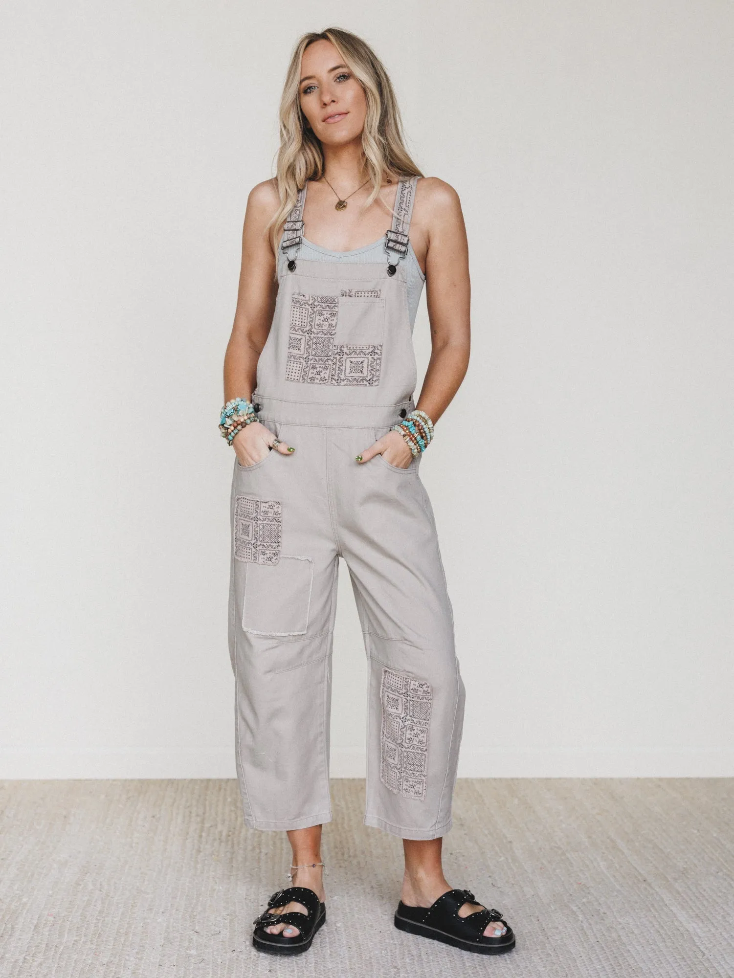 The Nest Easy Sunday Overalls - Taupe - Pre Order sold by Three Bird Nest