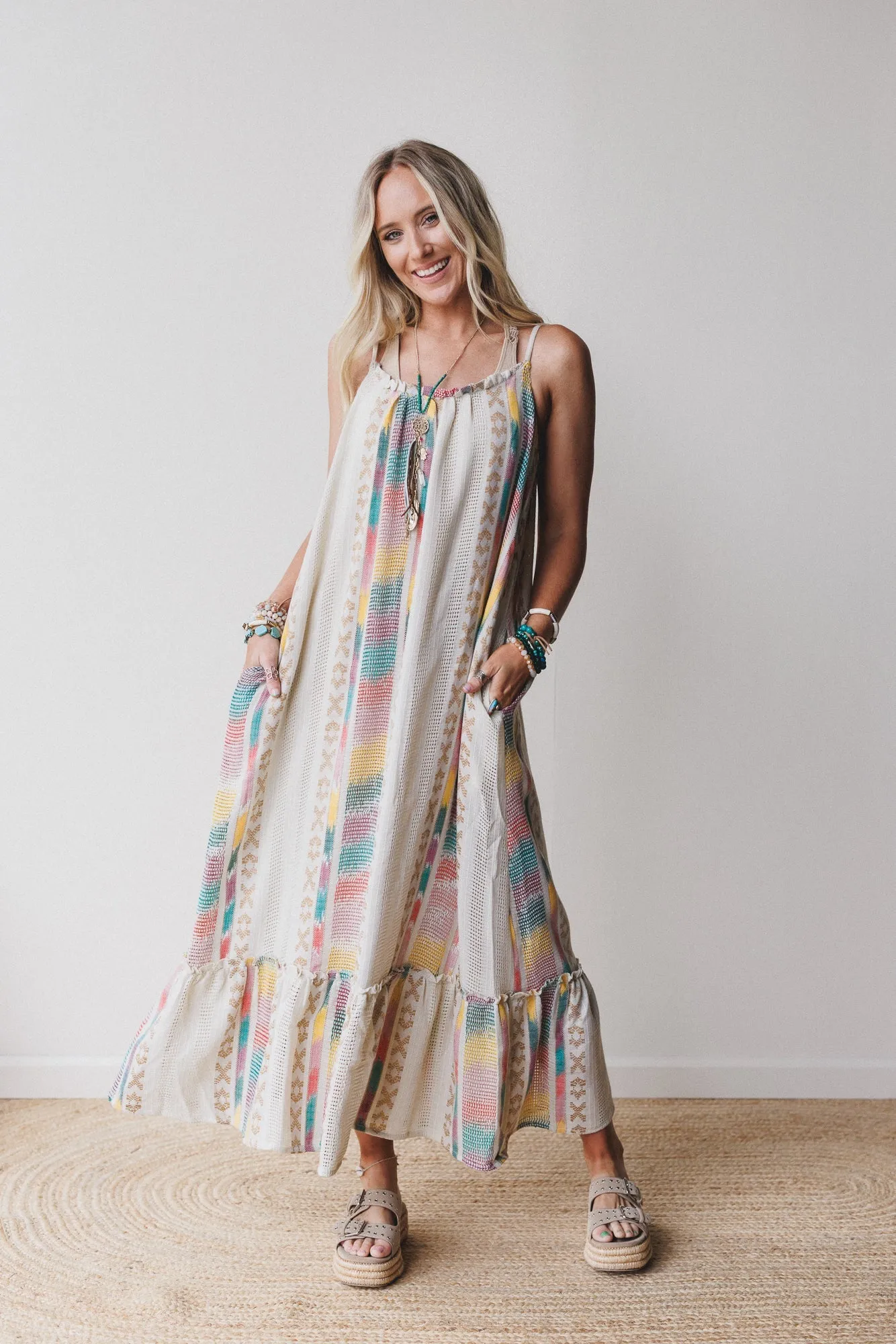 Goa Embroidered Maxi Dress - Cream Multi - Pre Order sold by Three Bird Nest product image thumbnail 2